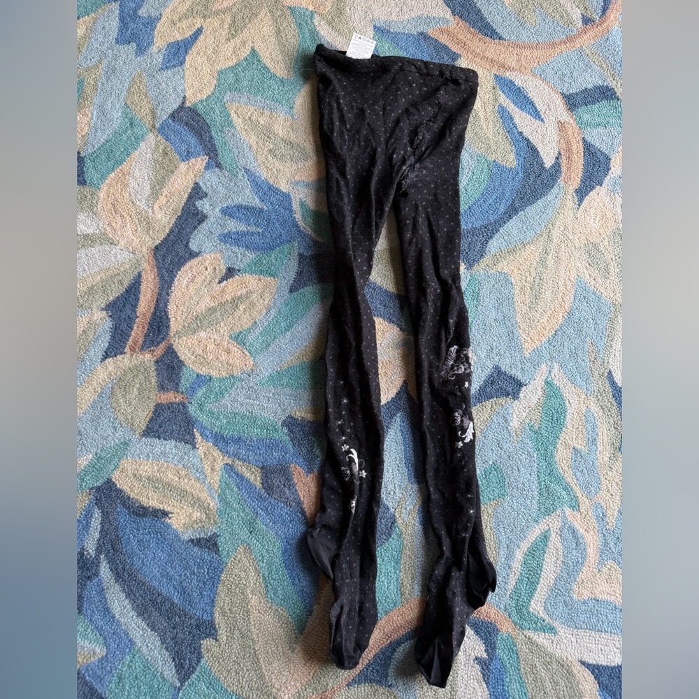 Smartwool Charcoal Patterned Tights size medium - Picture 1 of 5